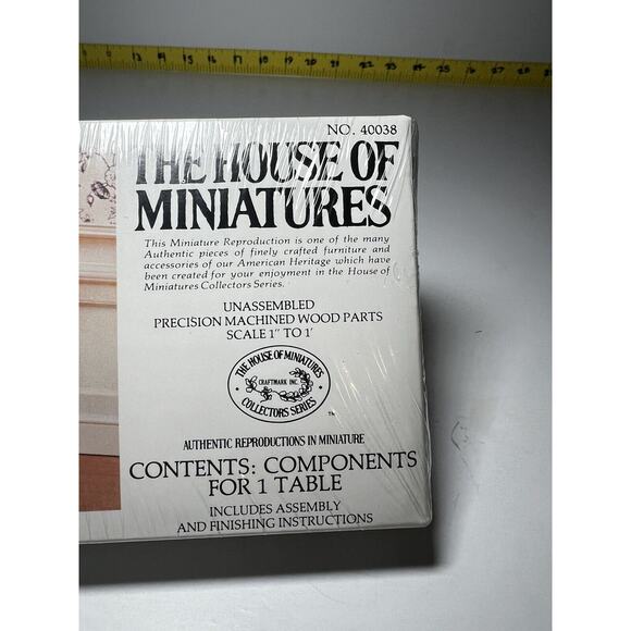 The House of Miniatures Kit 40038 Queen Anne Table NEW SEALED Vintage Furniture - Picture 7 of 8